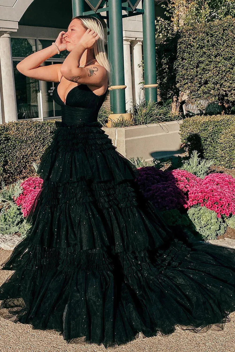 Wholesale Sexy Daffodil A-Line Doric Sweetheart Long Prom Dress prom dresses with long sleeves